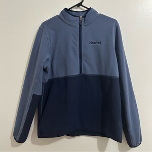Women’s Marmot Rocklin Half-Zip Colorblocked Fleece Jacket Size Large Blue